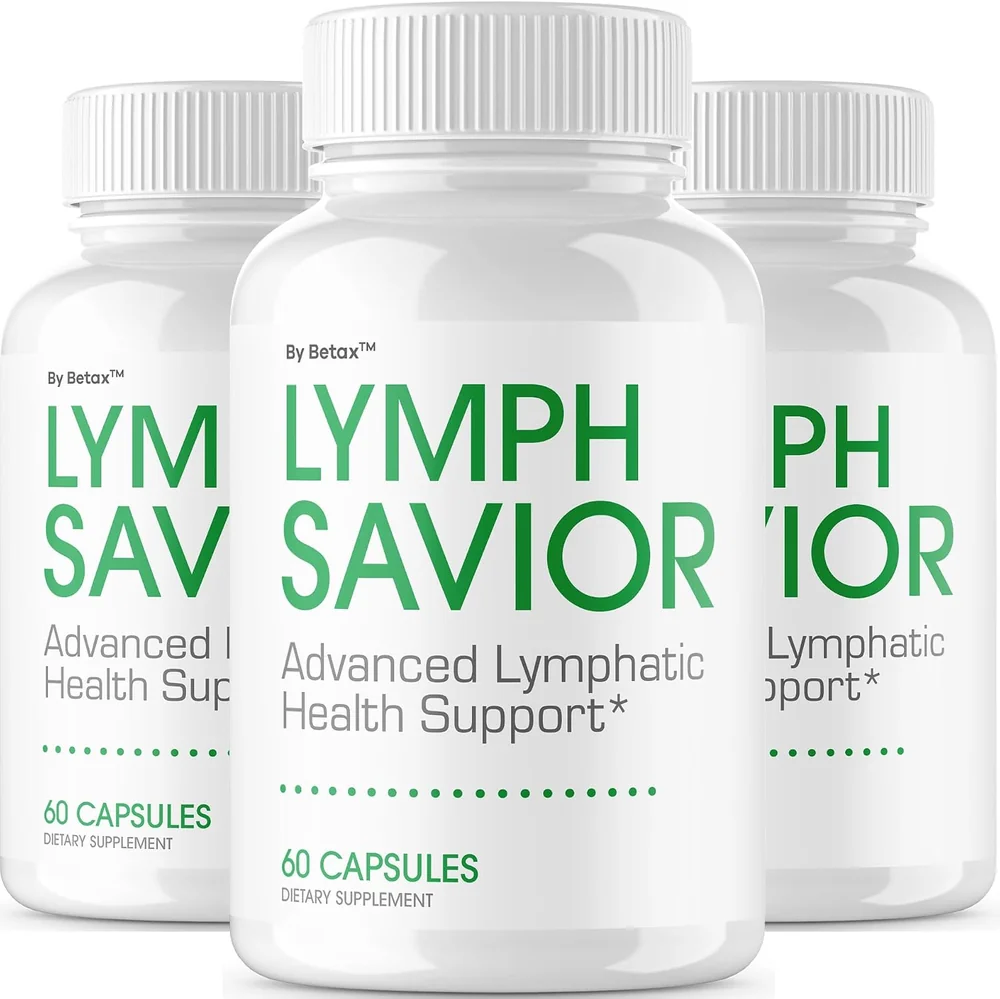 Lymph Savior advanced lymphatic health support capsules, three-bottle bundle of 60 capsules each